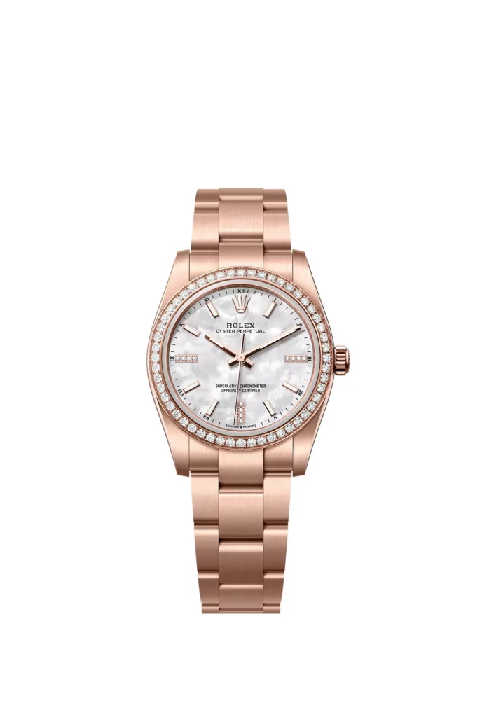 Rolex Oyster Perpetual 34 Oyster, 34 mm, or Everose et