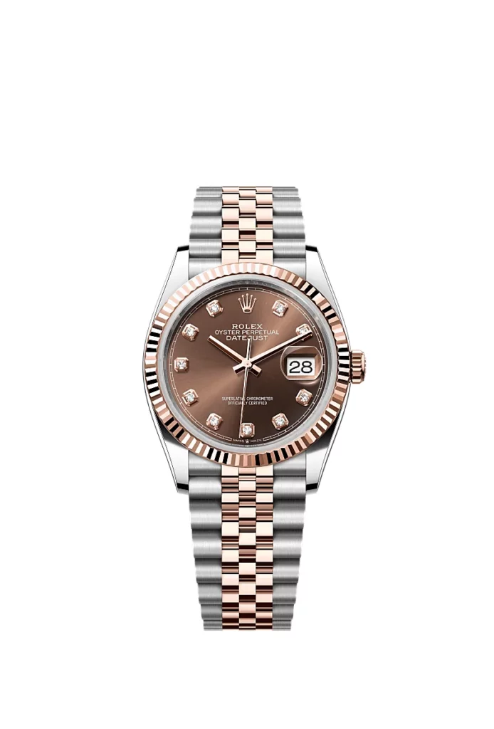 Rolex Datejust 36 Oyster, 36 mm, acier Oystersteel et or