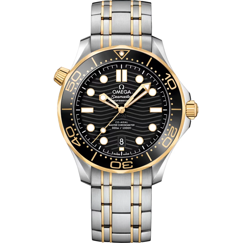 Omega Seamaster Diver 300M 42 mm, acier ‑ or jaune sur
