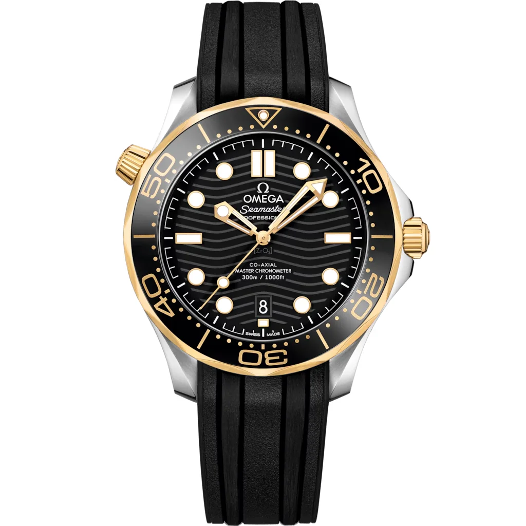 Omega Seamaster Diver 300M 42 mm, acier ‑ or jaune sur