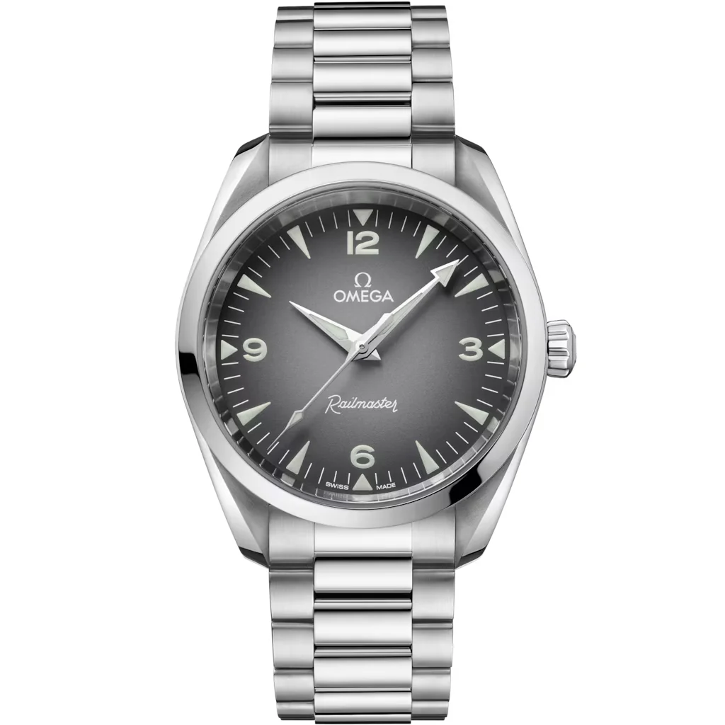 Omega Seamaster Railmaster 38 mm, acier sur acier