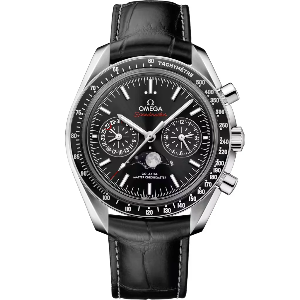 Omega Speedmaster Moonphase 44,25 mm, acier sur bracelet en