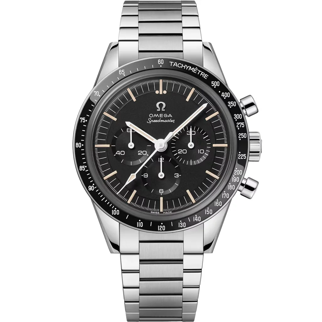 Omega Speedmaster Calibre 321 39,7 mm, acier sur acier