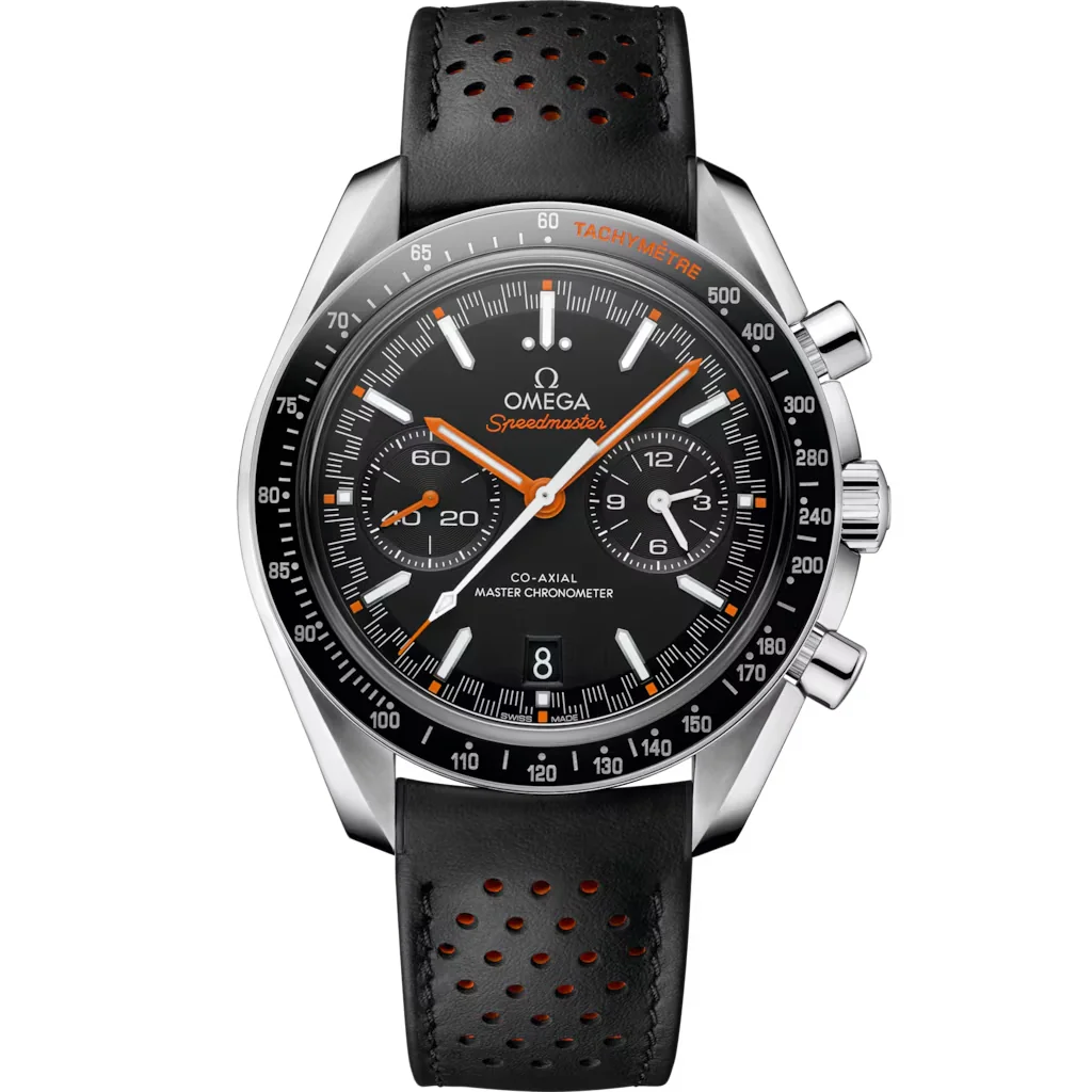 Omega Speedmaster Racing 44,25 mm, acier sur bracelet en