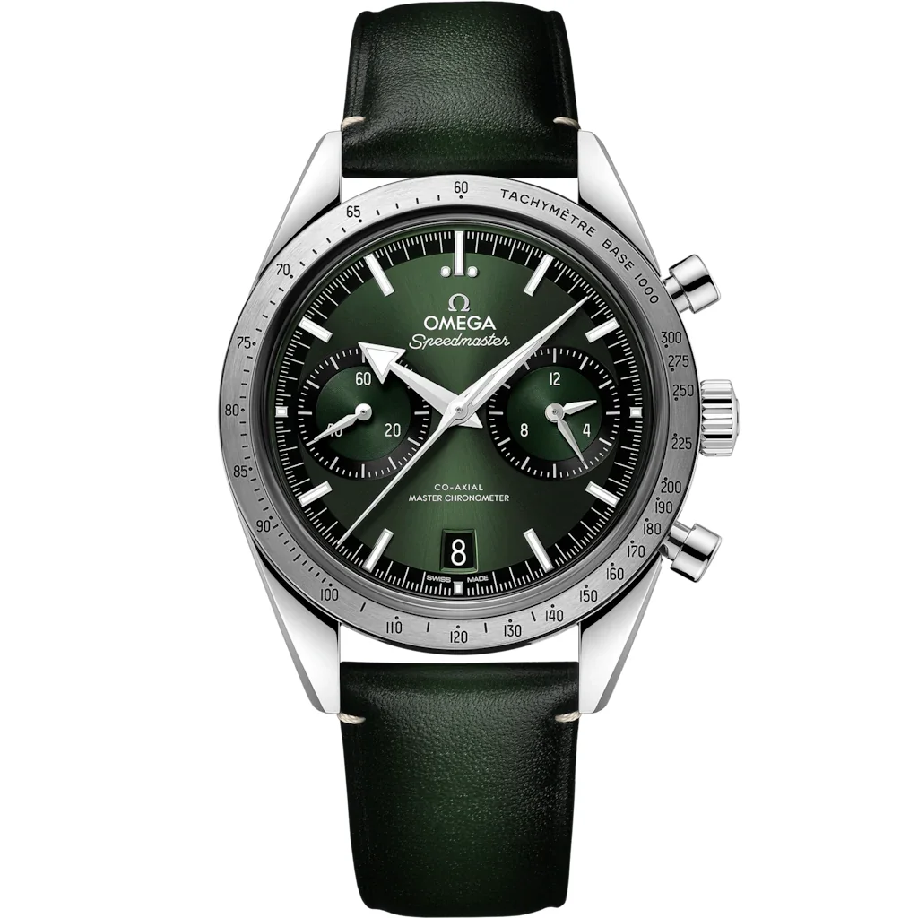 Omega Speedmaster '57 40,5 mm, acier sur bracelet en cuir
